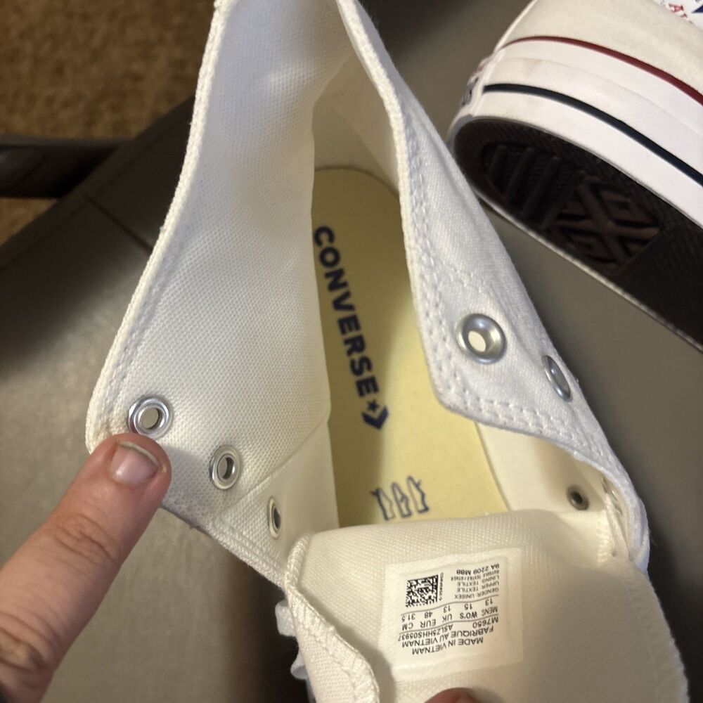 Converse Chuck Taylor All Star White Canvas High Top Sneakers M 13 / W 15 - Picture 5 of 5